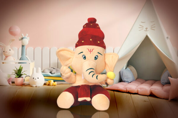 Musical Mantra Ganesha Plush Toy (HSN Code: 9503)